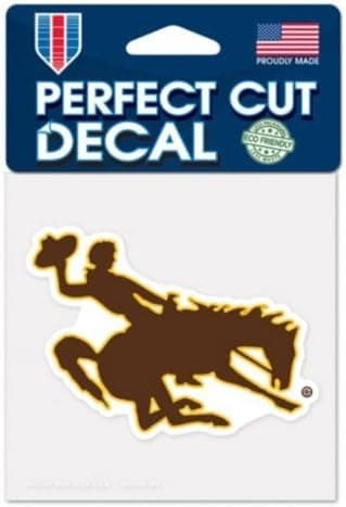 NCAA University of Wyoming Cowboys Logo 4" x 4" inch Outdoor Color Decal