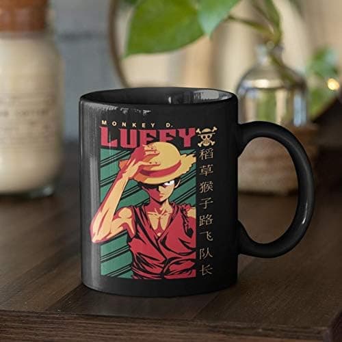 ANIME MONKEY D LUFFY - Mug Manga Mug - Anime Mug - Monkey Mug - One Piece Mug Straw Pirates ltug