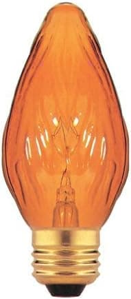 Bulbrite 40W Fiesta Style Chandelier Bulb, Medium Base, Amber (2 Pack Amber)