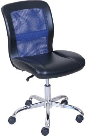 Mainstays Vinyl and Mesh Task Chair (Black/Blue)