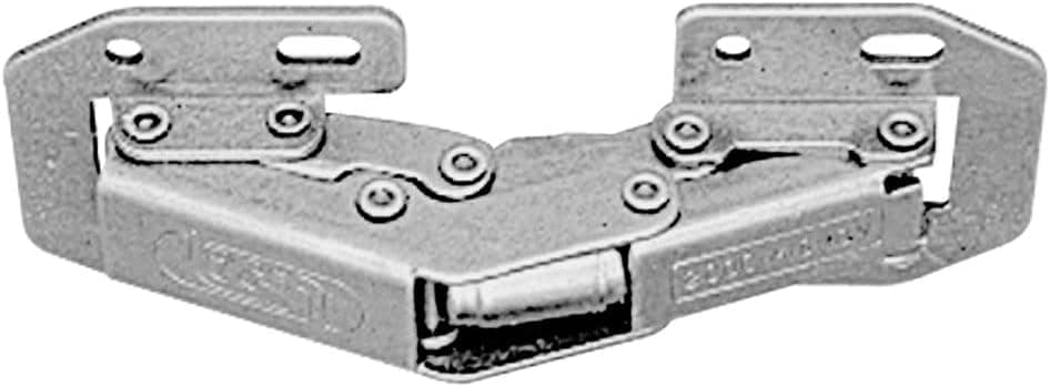 90 Degree Surface Mounted Nickel Self Close Hinge 19mm Width Platte River 1 Pair (1 EA)