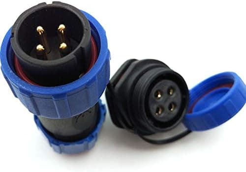 SZJELEN SP21 2Pin-12Pin Aviation Cable Connector,Panel Mount Connector Waterproof Plug Socket (4Pin)