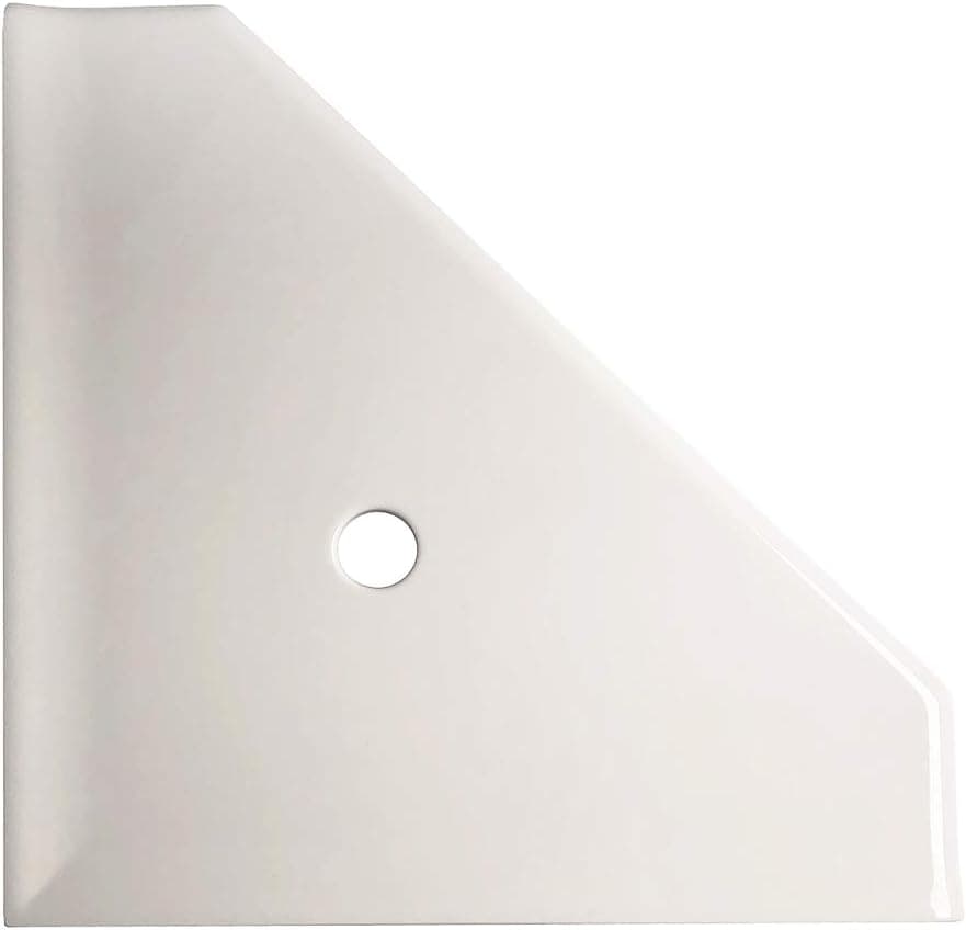 Questech Geo Corner Shelf 10 inch Bathroom Shower Shelf | Wall Mounted Corner Shelf Shower Caddy (Off White)