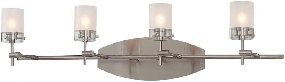 George Kovacs P5014-084, Shimo, 4 Light Vanity FIxture, Brushed Nickel