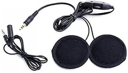 Foxnovo 3.5mm-plug Stereo Motorcycle Helmet Speaker Headphones with Volume Control for Cellphone /MP3 /GPS (Black)