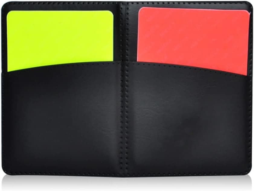 Sport Football Soccer Referee Card Set Include A Leather Referee Wallet and Red Card+Yellow Card+Pen Professtional Referee Cards Kit for Soccer, Football, Ideal Referee Kits for All Game Sports