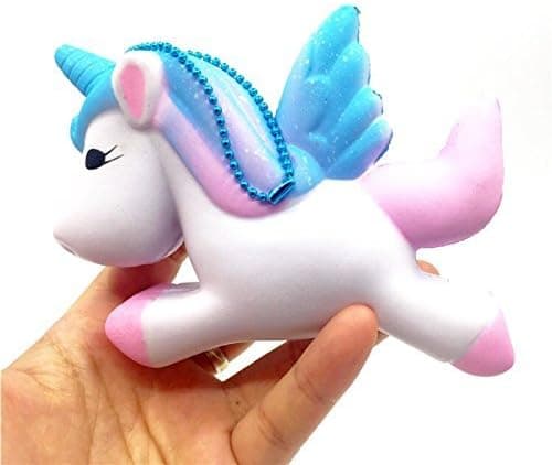 Povkeever 11.5CM Soft Spongy Squishy Pegasus Unicorn Slow Rising Kids Toy Gift Stress Reliver
