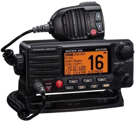 Standard STD-GX2100-B Matrix 25 Watt Fixed Mount AIS VHF Radio with Integral AIS Receiver and Loudhailer (Black)