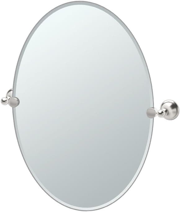Gatco 4599 Laurel Ave. Oval Mirror, Satin Nickel