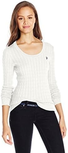 U.S. Polo Assn. Juniors' Cable-Knit Scoop-Neck Pullover Sweater