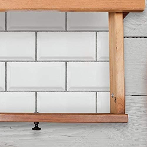 RoomMates RMK4063GM White Subway Tile Peel and Stick Giant Wall Decals