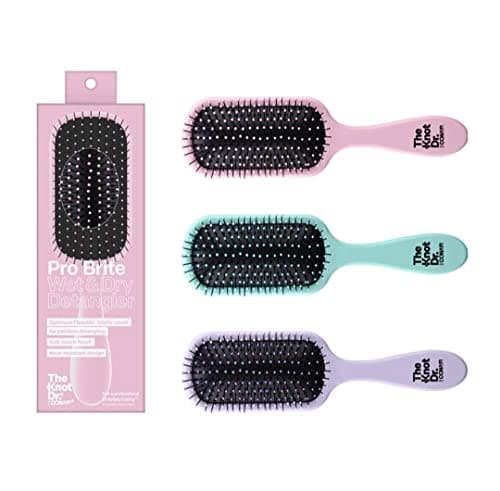3 Set - The Knot Dr. for Conair Pastel Pro Brite Wet & Dry Detangler (random color) Blue,Random,Pink,Purple
