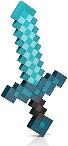 Minecraft Next Generation 3D Deluxe Diamond Sword – Foam Sword Replica from The Minecraft Game