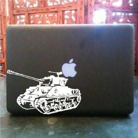 M4 Sherman tank vinyl decal small
