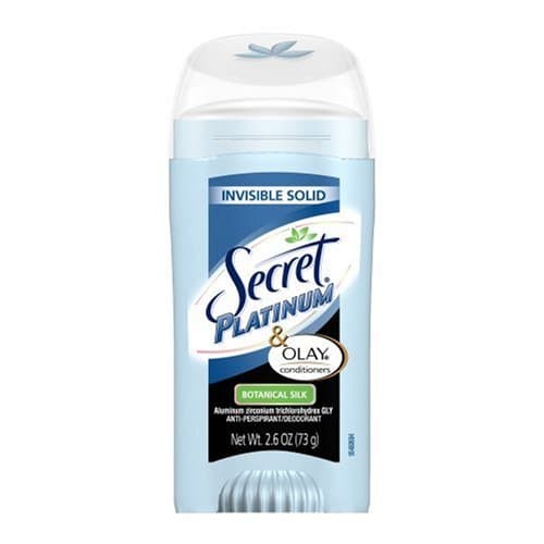 Secret Platinum with Olay Anti-Perspirant/Deodorant, Invisible Solid, 2.6-Ounces (Pack of 4)