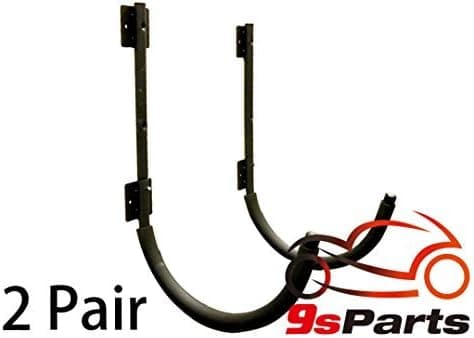 9sparts 2 Pair of 150 Lbs Steel Kayak Canoe SUP Paddleboard Snowboard Surfboard Wakeboard Wall Cradle Hanger Hook Wall Mount Storage Rack Shelf