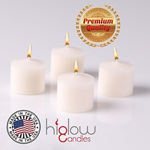Higlow Votive Candle, Unscented Ivory Wax, Box of 72, for Wedding, Birthday, Holiday & Home Decoration (10 Hour)