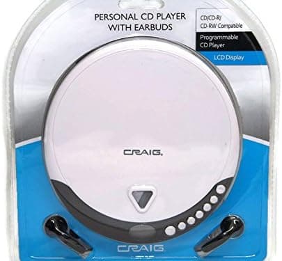 Craig Programmable CD Player with Earbuds (White)