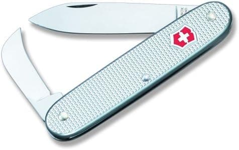Victorinox Swiss Army Pioneer Pruner Pocket Knife (Silver Alox Ribbed)