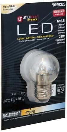 Utilitech Pro 4.5-Watt (25W) 199326 Warm White (2700K) Decorative LED Bulb