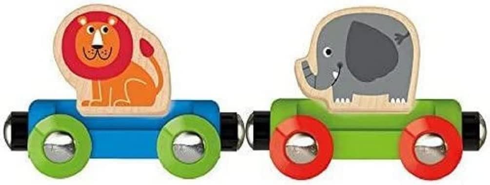 Award Winning Hape Railway Jungle Journey Train Set, L: 9.1, W: 1.3, H: 2 inch