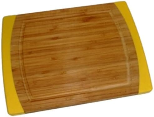 Lipper International Bamboo Wood Non-Slip Kitchen Cutting Board, Small, 10-5/8" x 7-7/8" x 5/8", Yellow