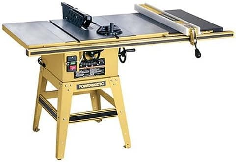 Powermatic 1791227K Model 64 Artisan 10-Inch Left Tilt 1-1/2-Horsepower Contractor Saw with 30-Inch Accu-Fence and 2 Cast Iron Extension Wings, 115/230-Volt 1-Phase
