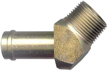 FASPARTS Steel Barb 45 Degree Male Pipe Fitting 5/8" Hose ID x 1/2" NPT Male MIP MPT BREWING WINE BEER SYRUP WATER FUEL AIR OIL GAS WELDABLE