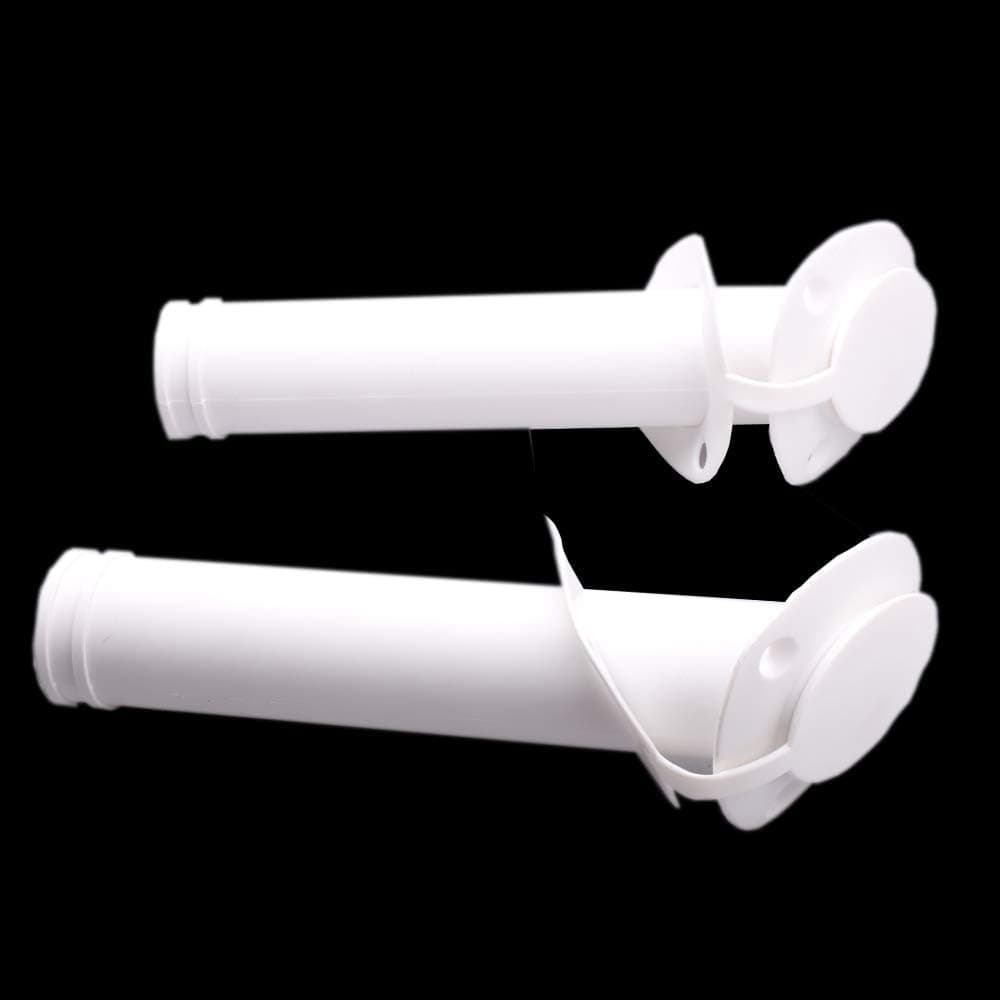 2 Pcs 30 Degree Flush Mount White Plastic Rod Holder with Stainless Steel Plateform for Boat Marine Newly
