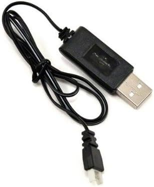 HobbyFlip 3.7V USB Battery Charger Any mAh Auto Shut Off w LED Charge H107-06 Compatible with Hubsan X4 H107