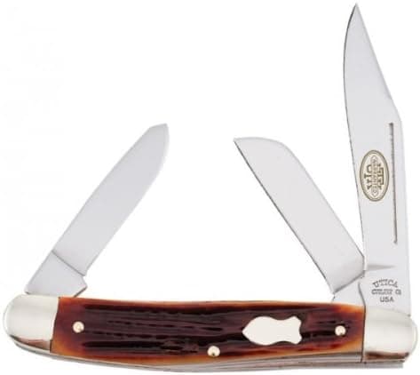 Utica Cutlery 11-32579BB Stockman's with Catskill Handle, 3 7/8-Inch, Brown/Stainless