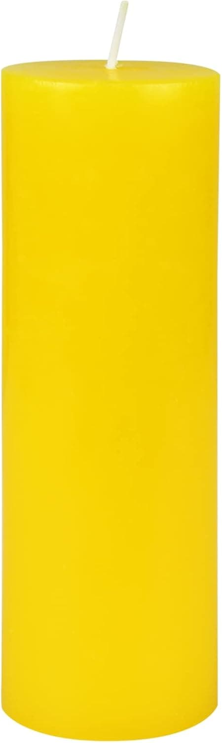 Zest Candle Pillar Candles, 2 by 6-Inch, Yellow Citronella