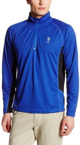 U.S. Polo Assn. Men's Cage Mesh Quarter-Zip Active Top