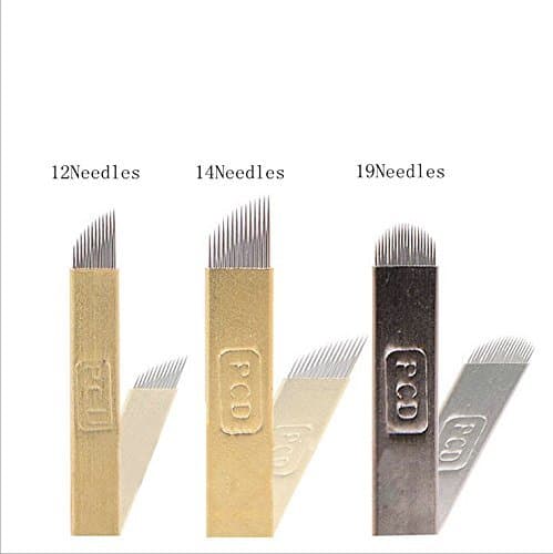 Microblading Needles 60 Pcs Assorted Permanent Makeup Tattoo Needle12 14 19 PCD Blades