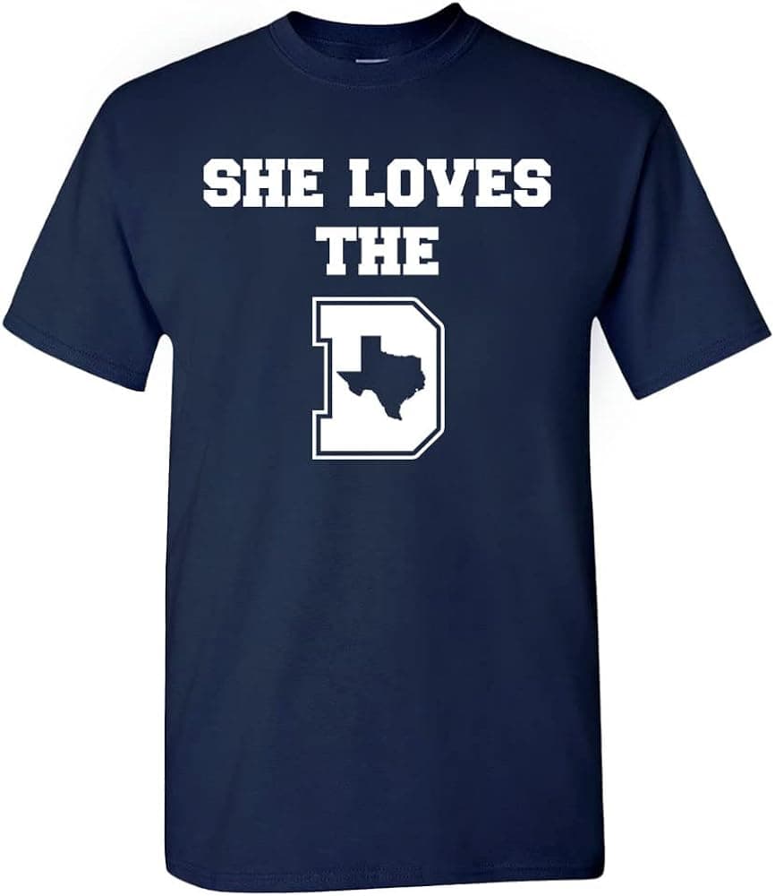 She Loves The D Dallas Football Fans Mens Apparel