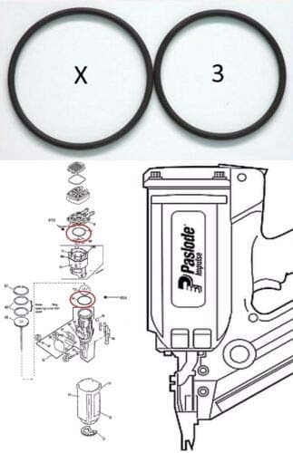 O-Ring Kits X3 for Paslode Parts Cordless Framing Nailer 900420