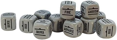 Grey Pack of 12 Bolt Action Orders Dice