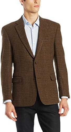 Tommy Hilfiger Men's Two Button Side Vent Ethan Shetland Sport Coat