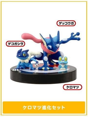 1/40 Scale Pokemon Zukan Figures Collection 3D Encyclopedia Pokemon XY 02 - Froakie : Frogadier : Greninja