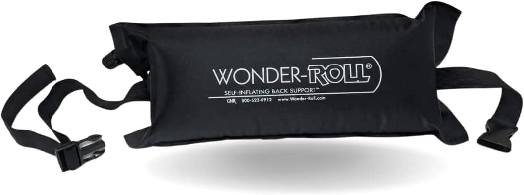 Wonder-Roll Self Inflating Travel Lumbar Pillow | Self Inflating Pillow Helps to Relax The Back. Use as an Inflatable Back Pillow, Inflatable Lumbar Pillow, and Inflatable Back Support