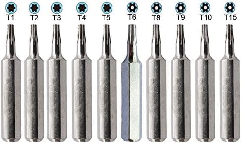Screwdriver 10pcs CR-V Bit Set T1 T2 T3 T4 T5 T6 T8 T9 T10 T15 torx screwdriver bits set (T6-T15 Security torx), Cheap - (Color: with Tracking Num.)
