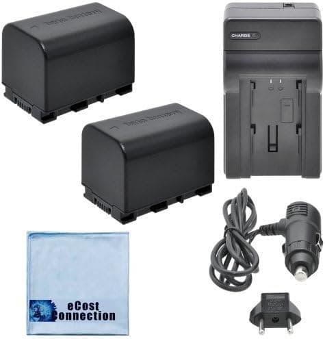 2 BN-VG121 Replacement Batteries + Charger for JVC GZ-GX1, GZ-EX250, GZ-EX250BUS, GZ-EX310, GZEX250BUS, GZ-EX355, GZEX355, GZ-EX515, GZ-EX555, GZ-HD500, GZ-HD510, GZ-HD520 & more. Camcorder