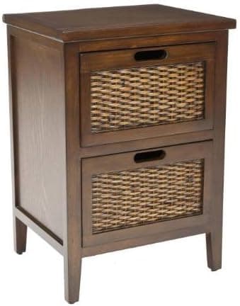 Safavieh American Homes Collection Jonah Dark Teak 2-Drawer End Table