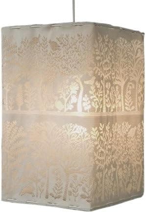 Heritage Lace Rabbit Hollow 10-Inch by 10-Inch by 14-Inch Square Lamp Shade, Cafe