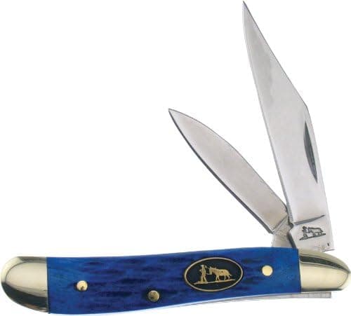 Frost Blackhills Little Peanut Folding Knife,Stainless Clip and Pen Blade, Dark Blue BKH-107DBL