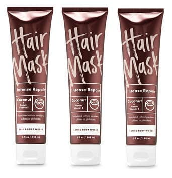 Bath and Body Works 3 Pack Intense Repair Hair Mask Coconut. 5 Oz.