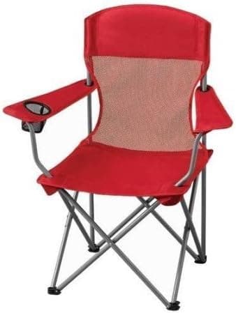 OZARK Trail Basic Mesh Folding Camp Chair with Cup Holder