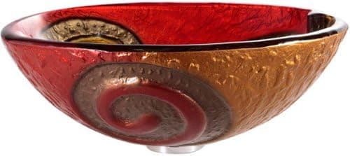Kraus GV-620-17mm-SN Copper Snake Glass Vessel Bathroom Sink with PU-MR Satin Nickel