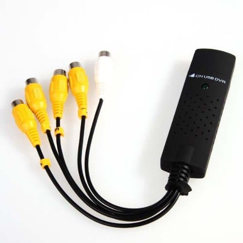 HDE EasyCap Model 002 - 4 Channel USB 2.0 DVR Video Audio CCTV Capture Adapter