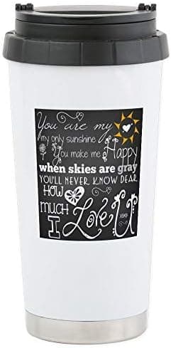 CafePress You Are My Sunshine Stainless Steel Travel Mug Stainless Steel Travel Mug, Insulated 20 oz. Coffee Tumbler